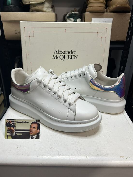 Alexander McQueen Oversized Sneaker White Iridescent Glitter Size 44 EU / 11 US main image 8